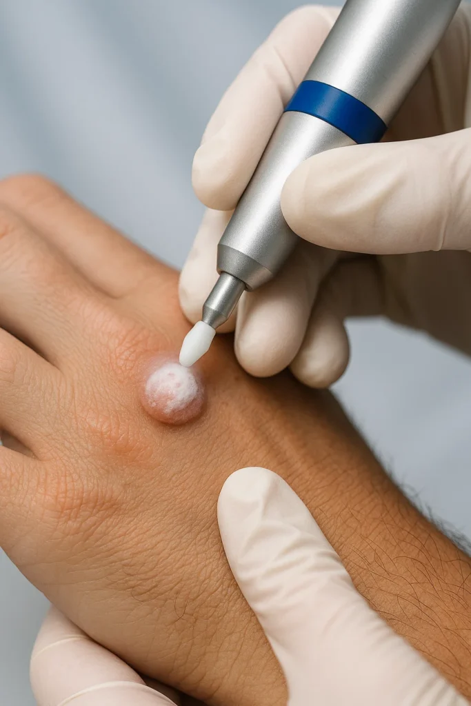 example of wart removal Bovingdon using cryopen