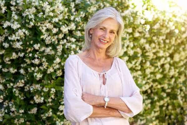 Older woman happy with urinary incontinence treatment Bovingdon
