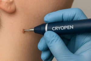 Person receiving skin tag removal Bovingdon