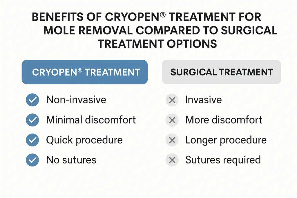 Benefits of facial mole removal Bovingdon - call our team today to book a consultation